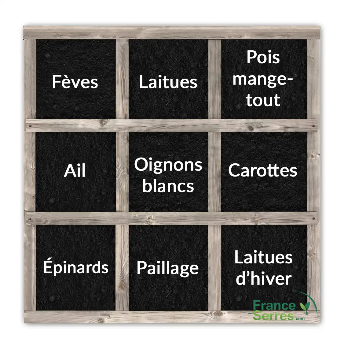 Carré potager en février