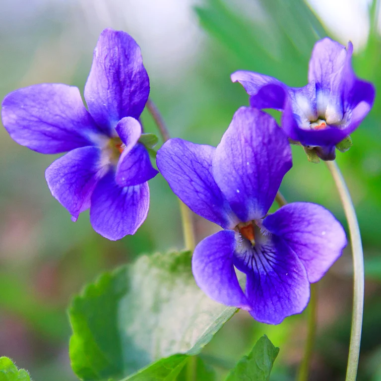 Fleurs de violettes en février