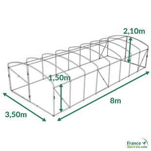 serre tunnel d'environ 28m2