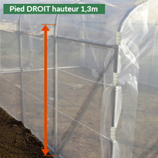 pied droit de hauteur 1,5m