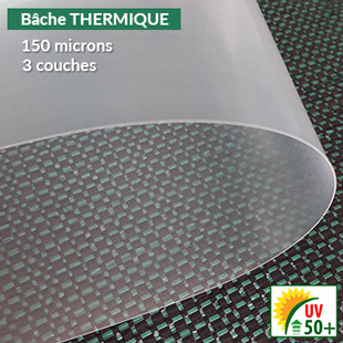 bâche thermique de serre de 150g/m² traitée anti-UV